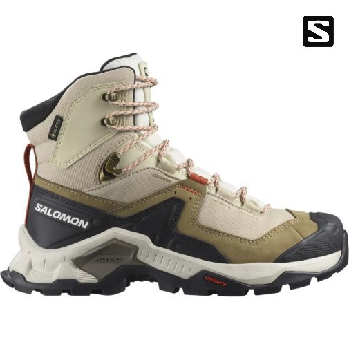 Botas Montaña Salomon Quest Element GTX Mujer Beige Verde Oliva Negros | MX QOAP198